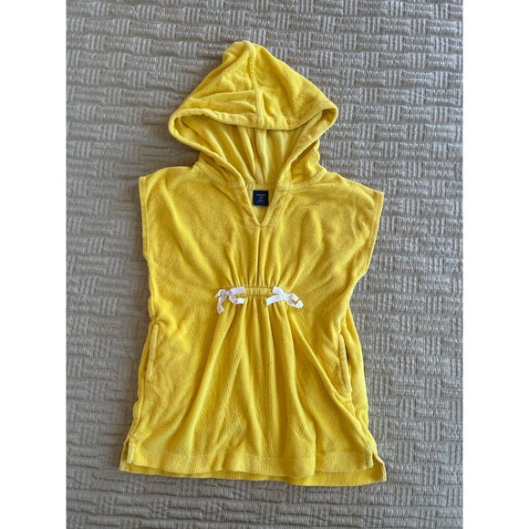 3Y Baby Gap Yellow Towel Terry Swim Cover Up Hoodie - Picture 2 of 6